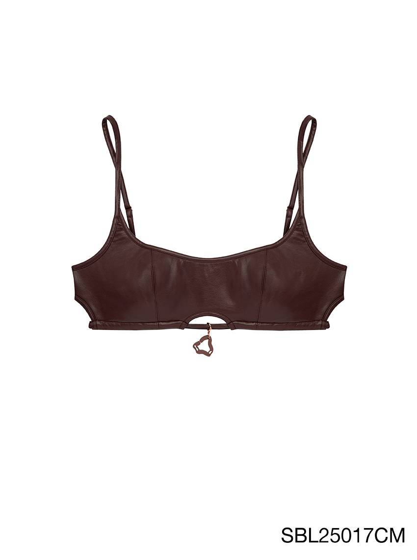 PIPATCHARA x SABINA  Faux Leather Bra Top