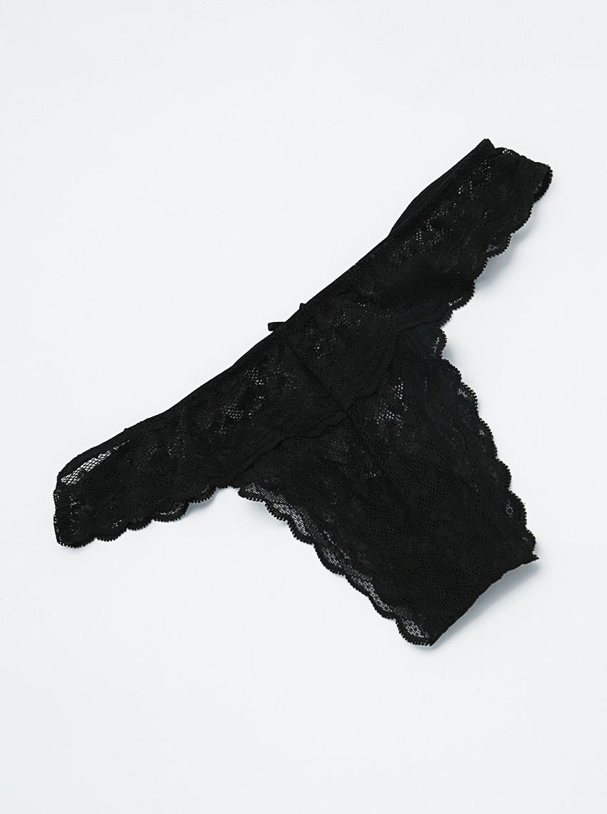 SABINA Very Lace กางเกงในทรงตอง รหัส STZP1102 สีดำ