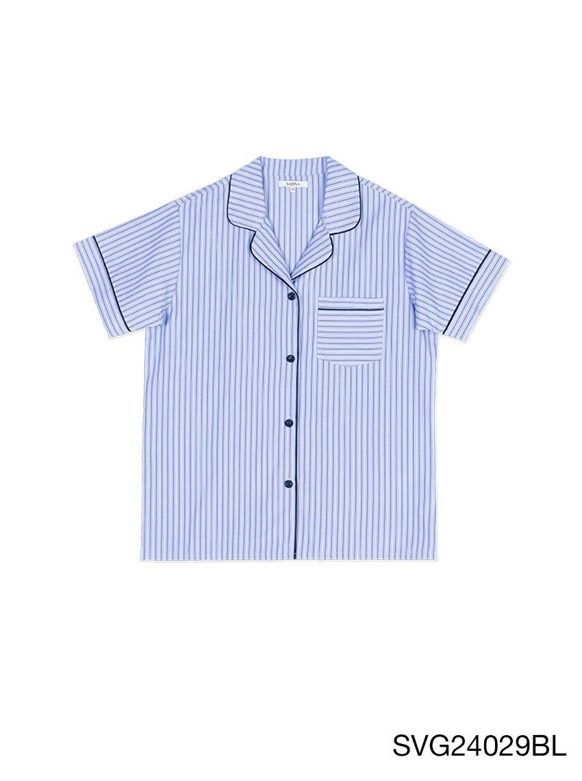 Sleepwear เซ็ตชุดนอน UNISEX เสื้อแขนสั้น กางเกงขายาว แถมฟรี ผ้าปิดตา