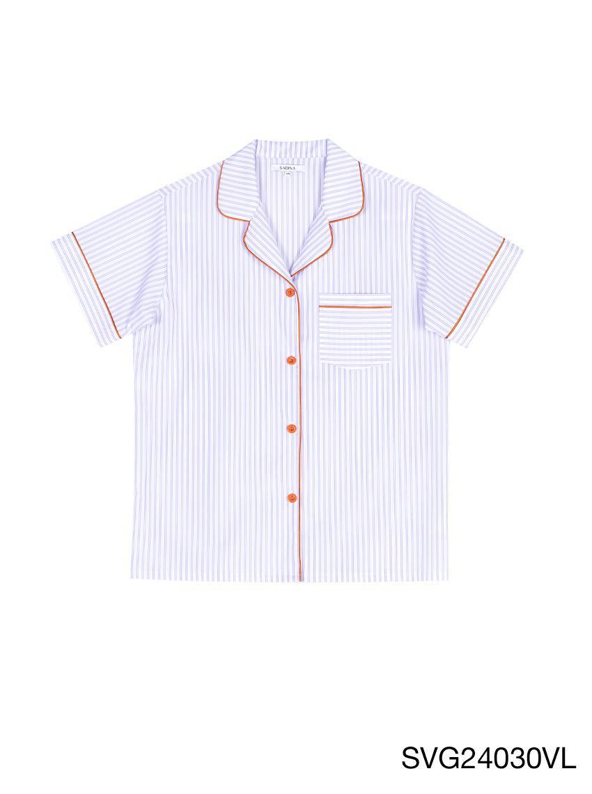 Sleepwear เซ็ตชุดนอน UNISEX เสื้อแขนสั้น กางเกงขายาว แถมฟรี ผ้าปิดตา
