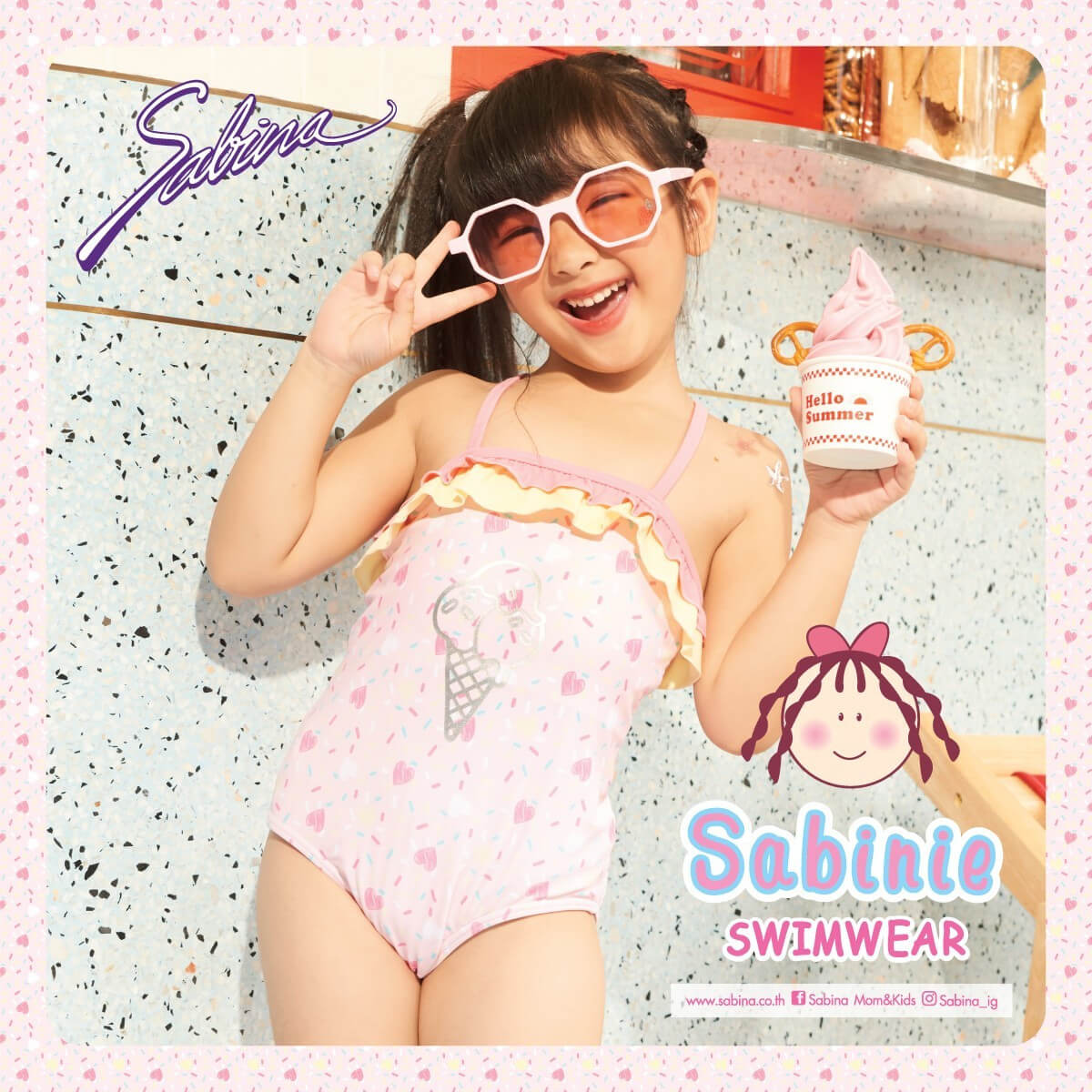 ชุดว่ายน้ำเด็กเล็ก รุ่น Sabinie Swimwear 