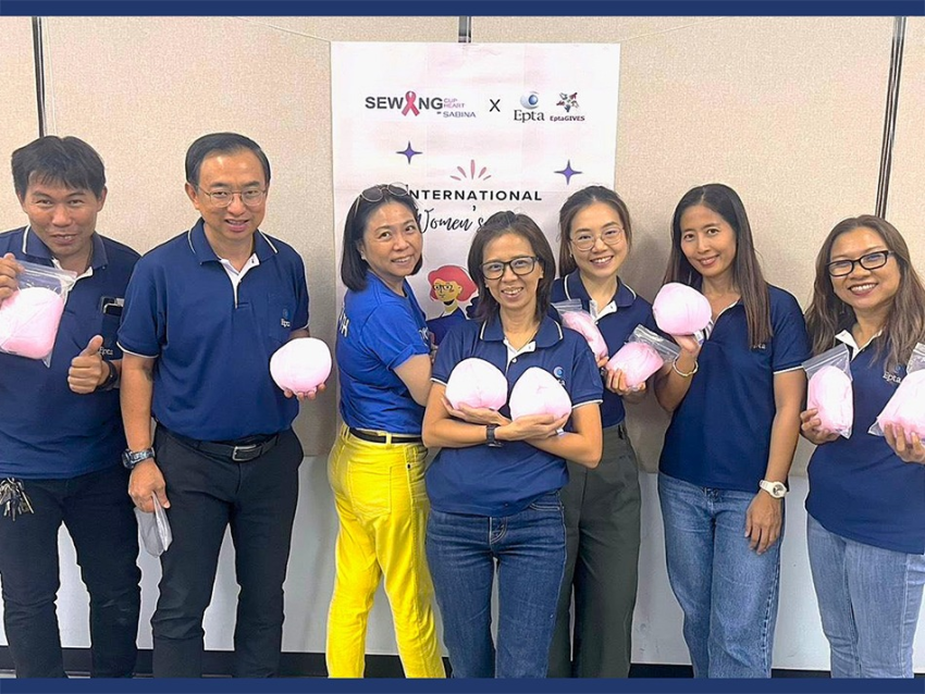 ซาบีน่า สนับสนุนอุปกรณ์ “เย็บเต้า” เสริมพลังใจผู้ป่วยมะเร็งเต้านม ในกิจกรรม IARB Asia