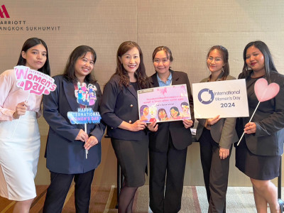 โรงแรมแบงค็อก แมริออท สุขุมวิท จัดกิจกรรมเย็บเต้านมเทียม เนื่องในวัน International Women’s Day 2024 กับบริษัท ซาบีน่า จำกัด (มหาชน)
