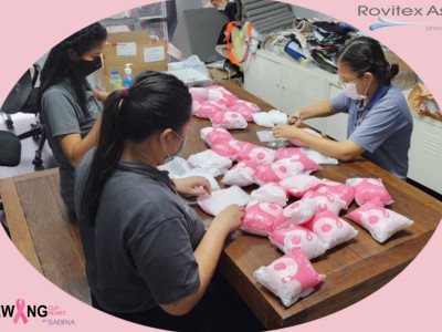 บริษัท โรวิเทค เอเชีย จำกัด ร่วมเป็น “ผู้ให้” ผ่านกิจกรรม Sabina Sewing Cup Sewing Heart เย็บเต้ารวมใจ สู้ภัยมะเร็งเต้านม