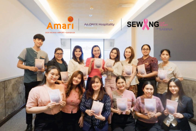 โรงแรมอมารี ดอนเมือง จัดกิจกรรม "เย็บเต้านมเทียม" ร่วมสร้างความตระหนักรู้เรื่องมะเร็งเต้านม "เย็บเต้านมเทียม เพื่อผู้ป่วยมะเร็งเต้านม"